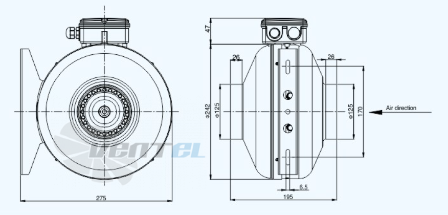 Sanmu YWF(K)2E192-125T - описание, технические характеристики, графики