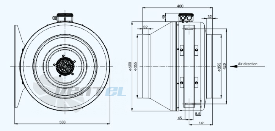 Sanmu YWF(K)4B355-355T - описание, технические характеристики, графики