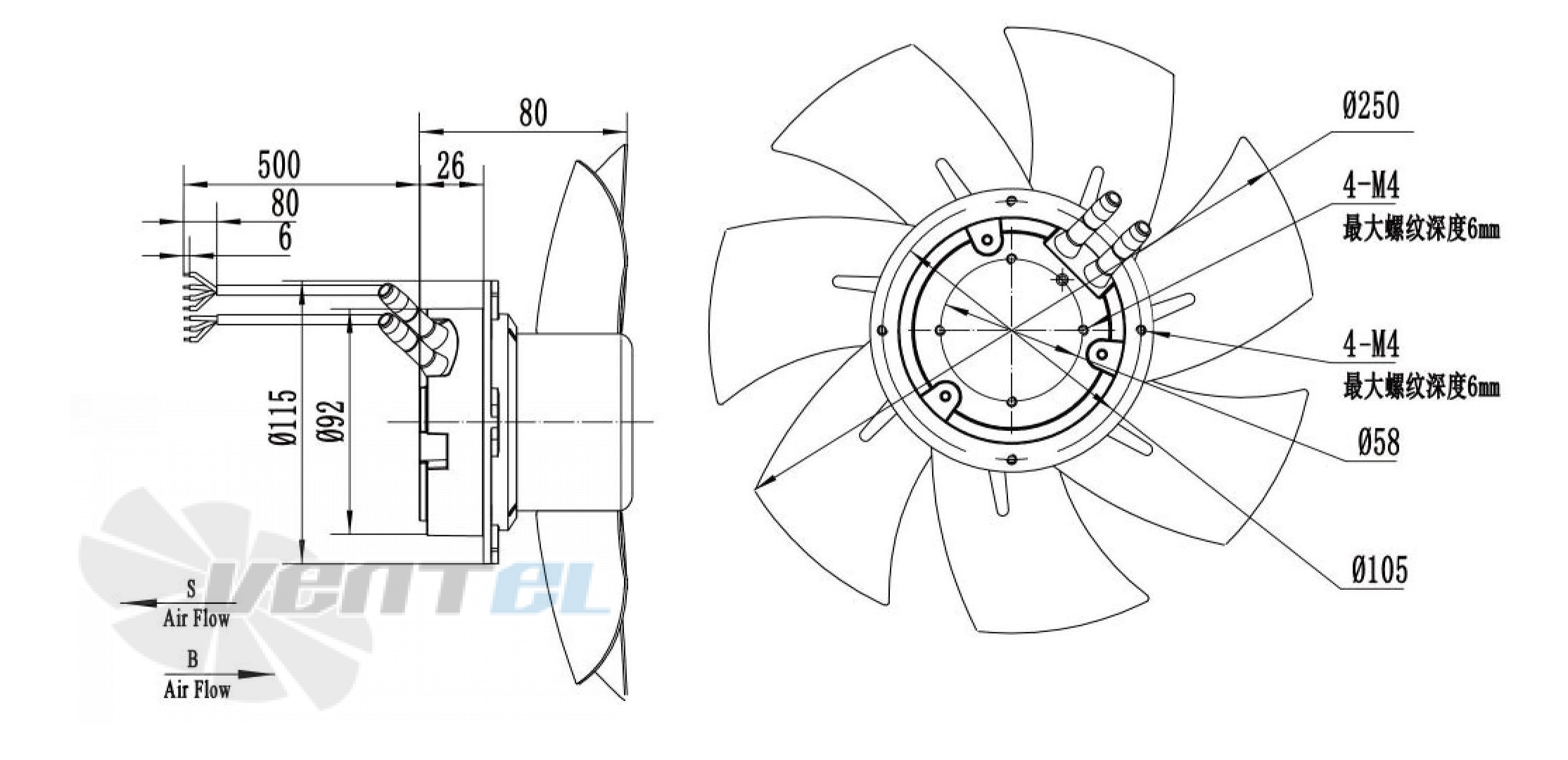 Weiguang EC072/25E3G01-AS250/40S1-01 - описание, технические характеристики, графики