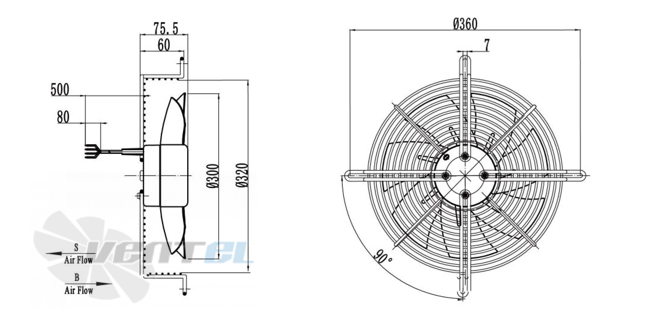 Weiguang DC092/25B3G01-AS300/60 1-01-G - описание, технические характеристики, графики