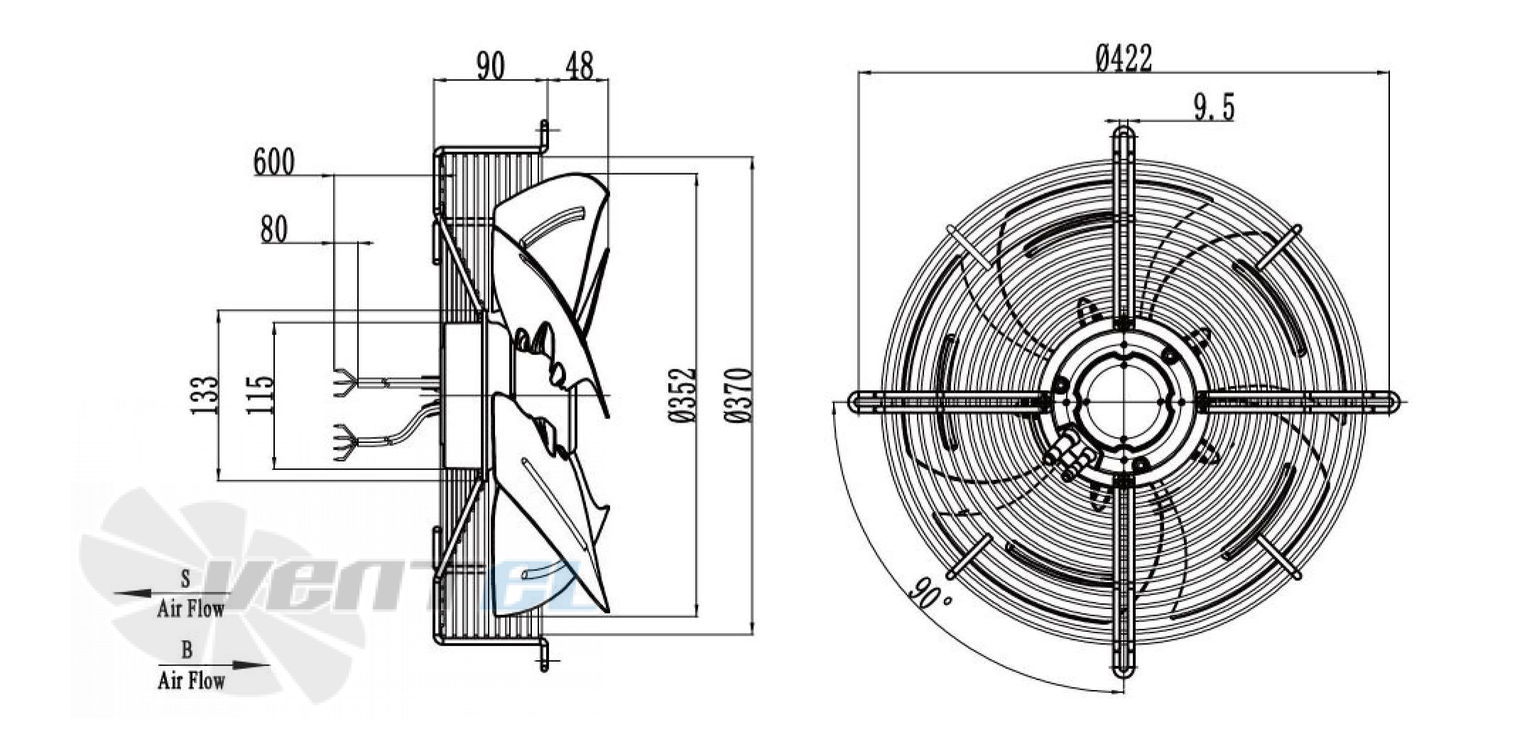 Weiguang EC092/25E3G01-AS350/92S1-01-G - описание, технические характеристики, графики