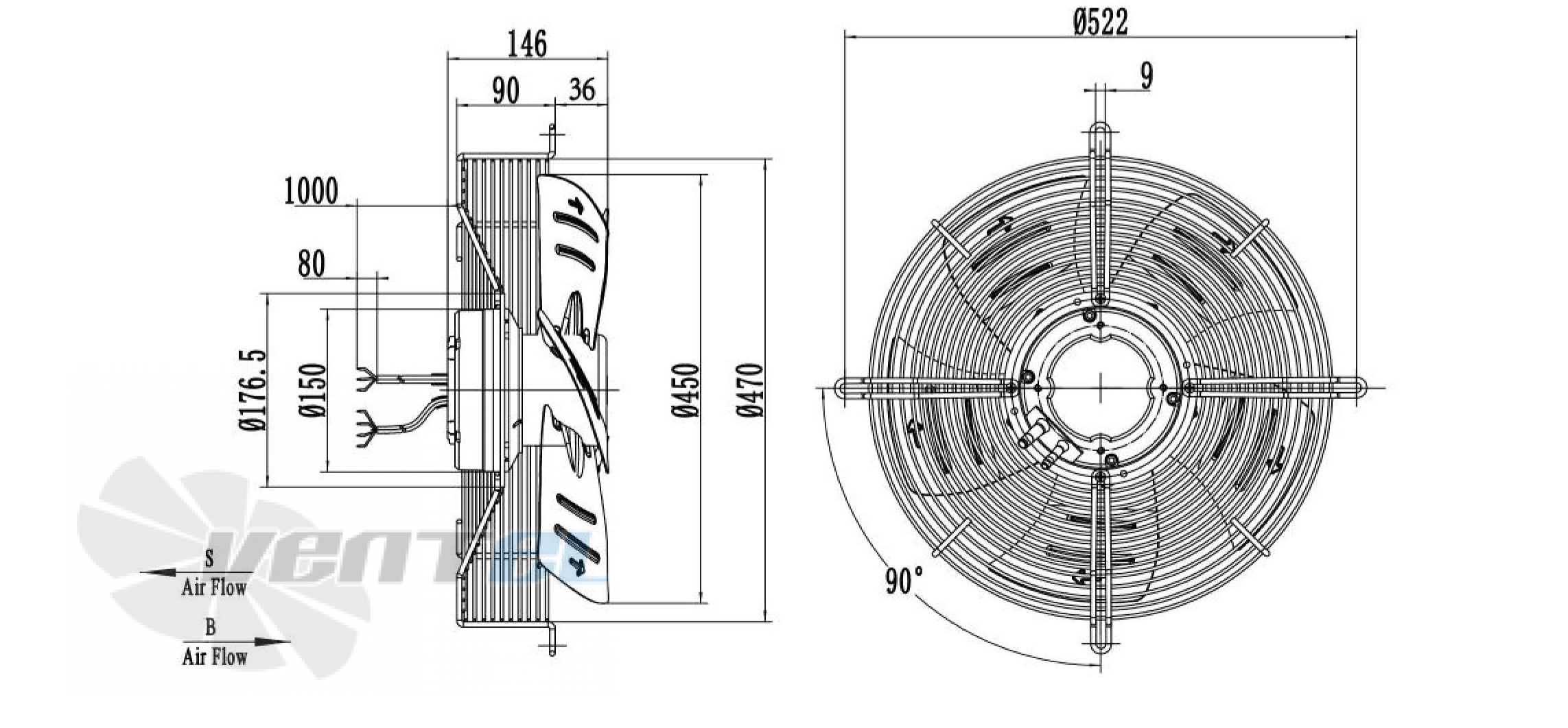 Weiguang EC102/35E3G01-AS450/72S1-01-G - описание, технические характеристики, графики