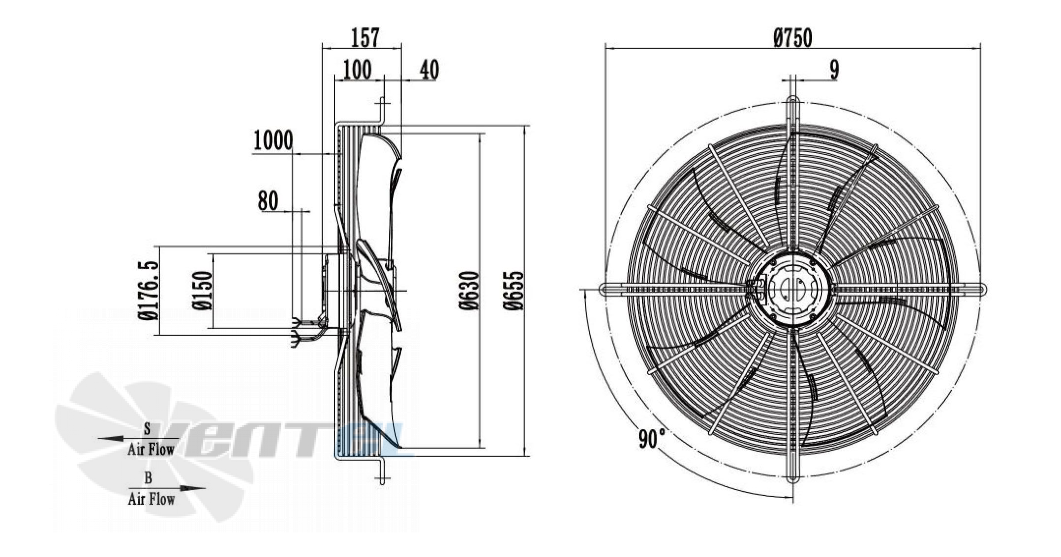 Weiguang EC102/50E3G01-AS630/82P1-01-G - описание, технические характеристики, графики