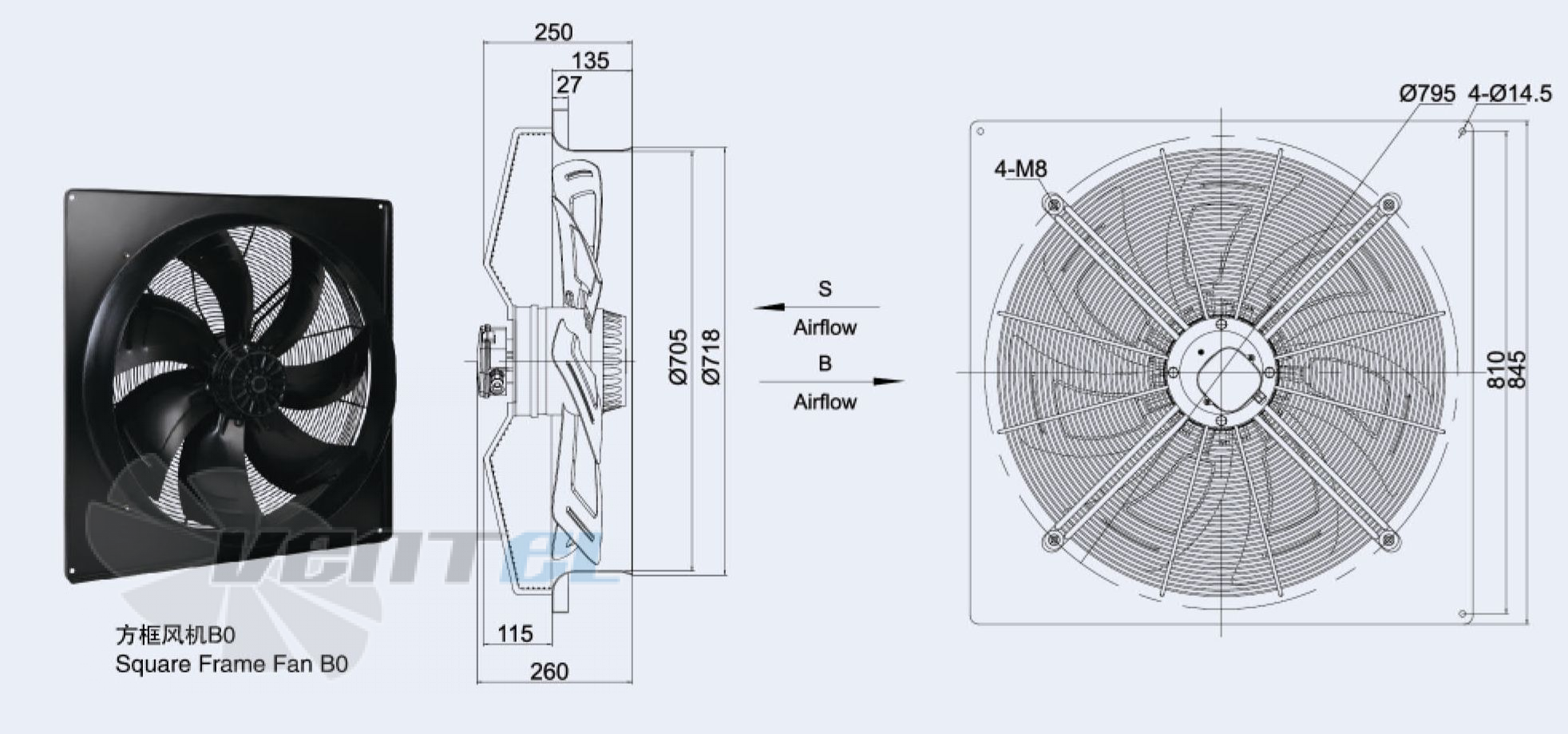 Weiguang YWF-4D-710-S-180/75-B0 - описание, технические характеристики, графики