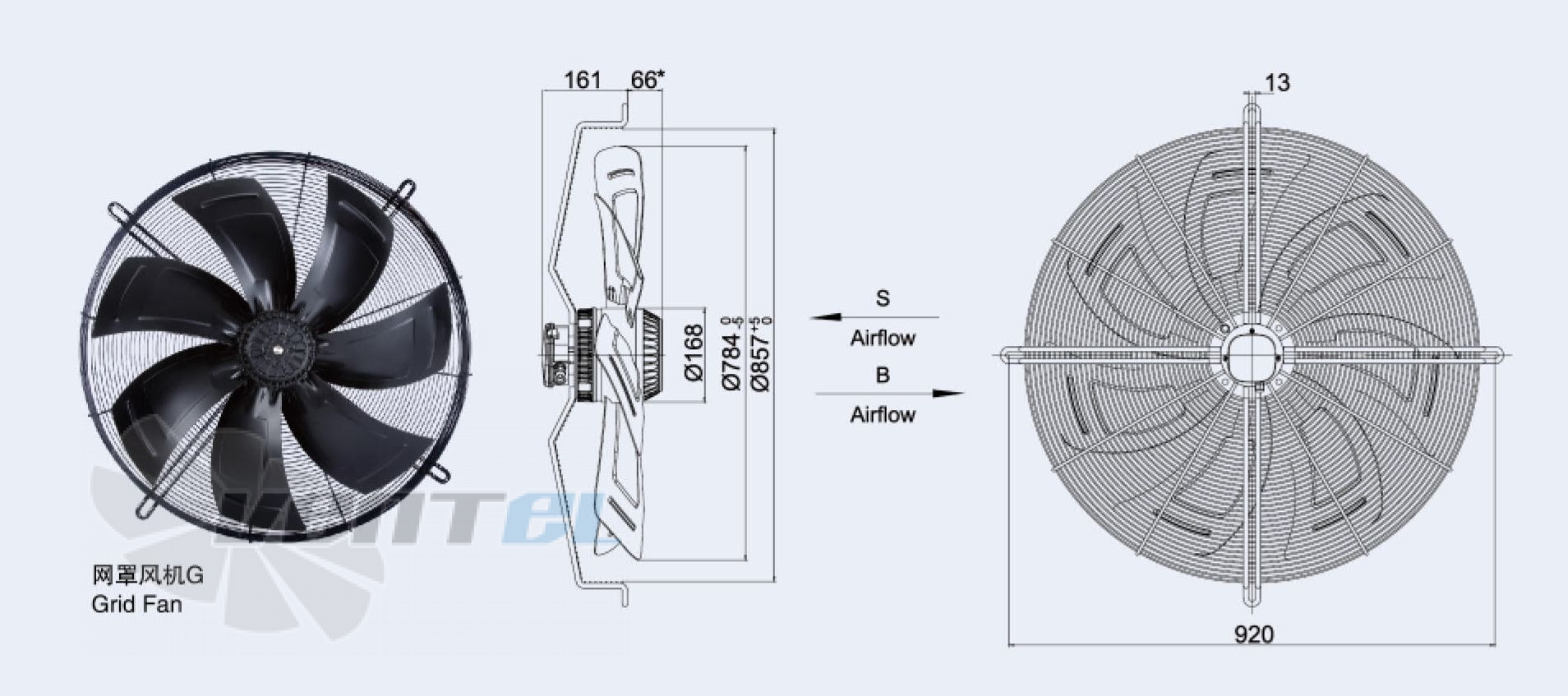 Weiguang YWF-6D-800-S-168/65-G - описание, технические характеристики, графики