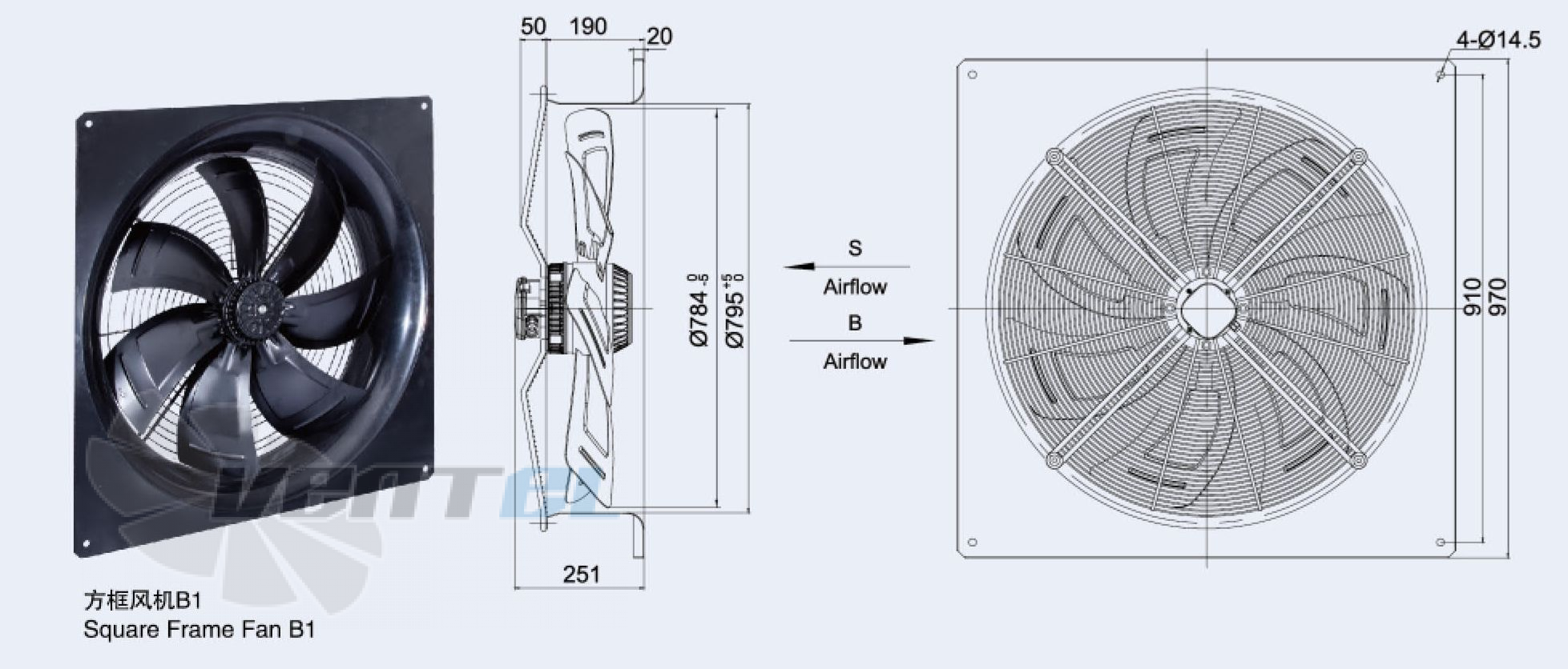 Weiguang YWF-6D-800-S-168/65-B1 - описание, технические характеристики, графики