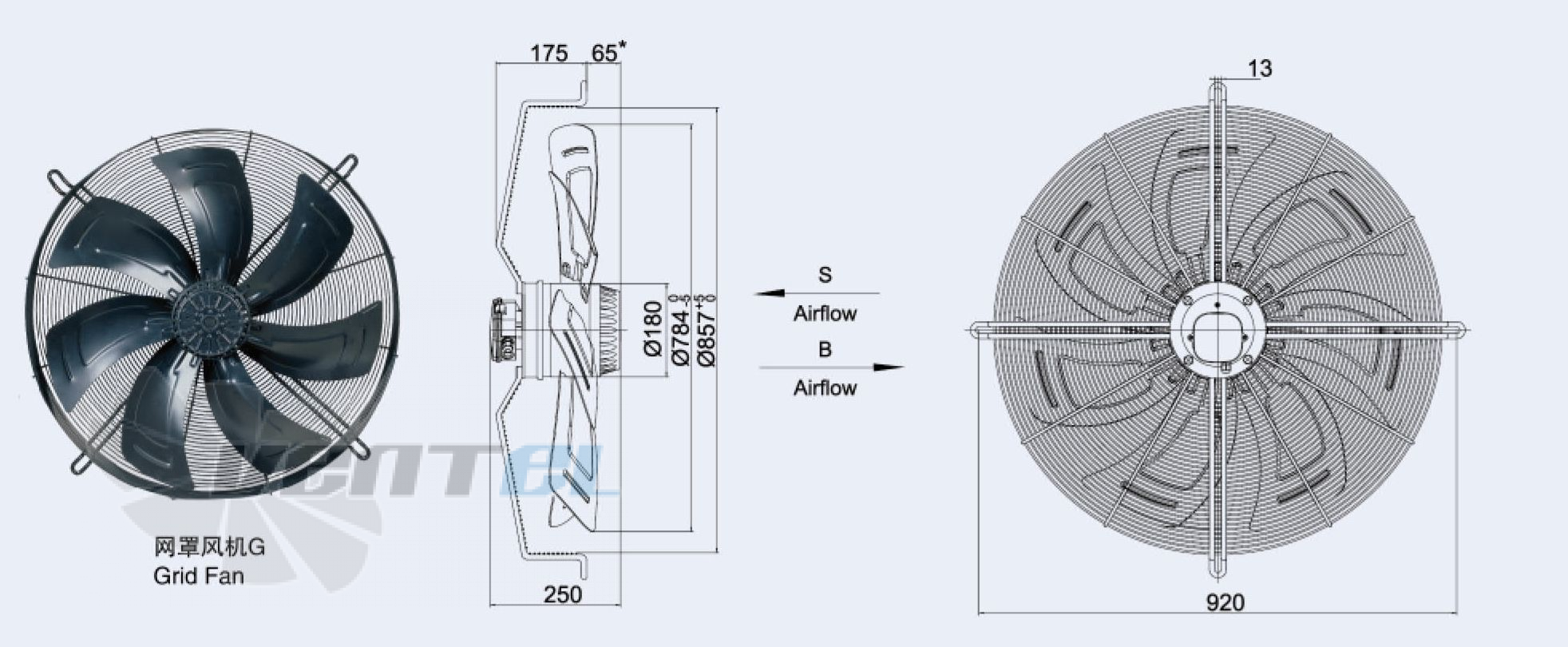 Weiguang YWF-6D-800-S-180/100-G - описание, технические характеристики, графики