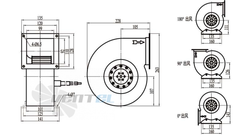 Boyoung BOYOUNG DYF2E-140-QD1A 0.115 КВТ - описание, технические характеристики, графики