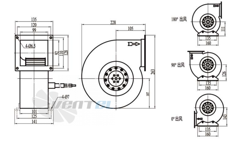 Boyoung BOYOUNG DYF2E-146-QD1A 0.25 КВТ - описание, технические характеристики, графики