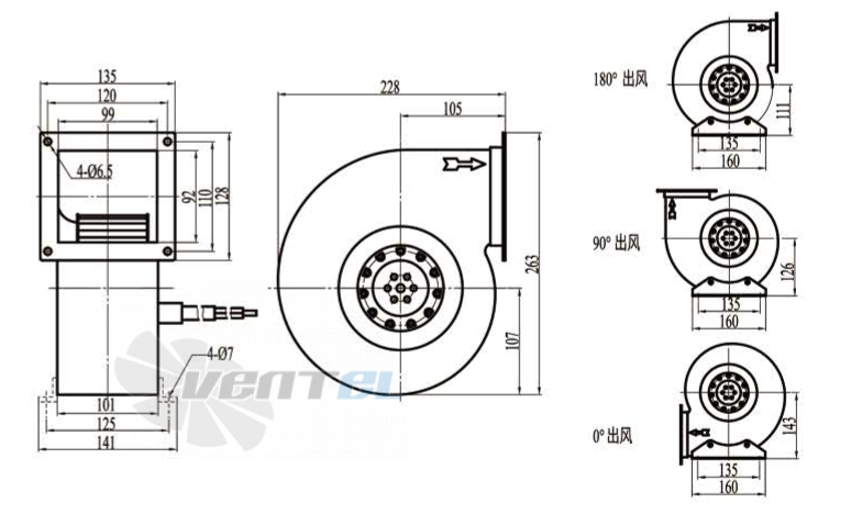 Boyoung BOYOUNG DYF2E-160-QD1A 0.28 КВТ - описание, технические характеристики, графики