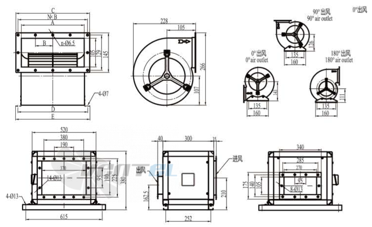 Boyoung BOYOUNG DYF(SJX)2E-160-QS1A 0.41 КВТ - описание, технические характеристики, графики