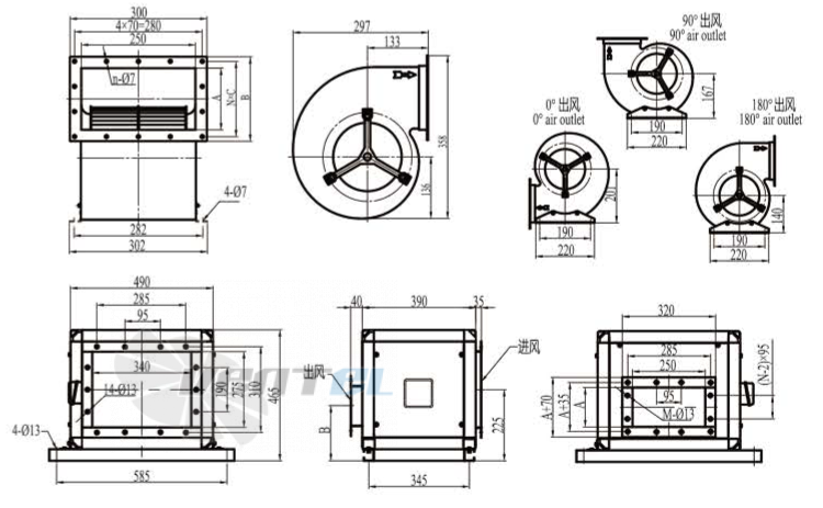 Boyoung BOYOUNG DYF(SJX)4E-180-QS2A 0.25 КВТ - описание, технические характеристики, графики