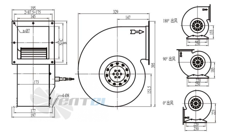 Boyoung BOYOUNG DYF4D-200-QD1A 0.35 КВТ - описание, технические характеристики, графики