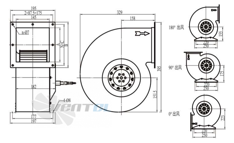 Boyoung BOYOUNG DYF4E-225-QD2A 0.495 КВТ - описание, технические характеристики, графики