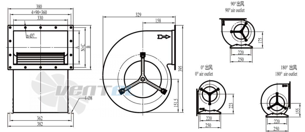 Boyoung BOYOUNG DYF6E-225B-QS3A 0.265 КВТ - описание, технические характеристики, графики