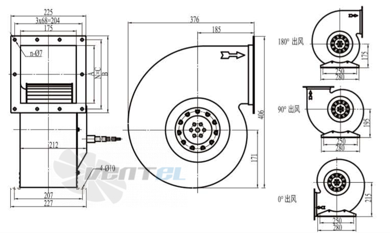 Boyoung BOYOUNG DYF4D-250-QD1A 0.7 КВТ - описание, технические характеристики, графики