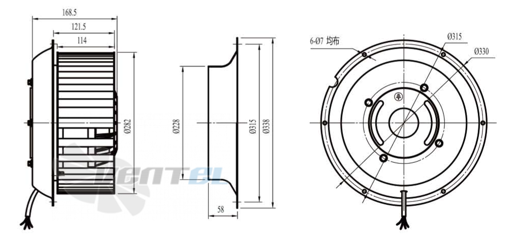Boyoung BOYOUNG DYF6E-280-QW4A 0.45 КВТ - описание, технические характеристики, графики