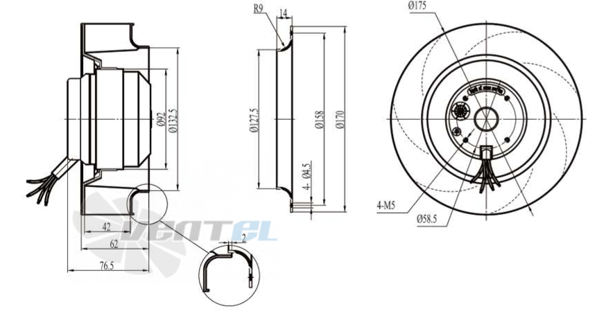 Boyoung BOYOUNG DYF2E-175-HW1A 0.07 КВТ - описание, технические характеристики, графики