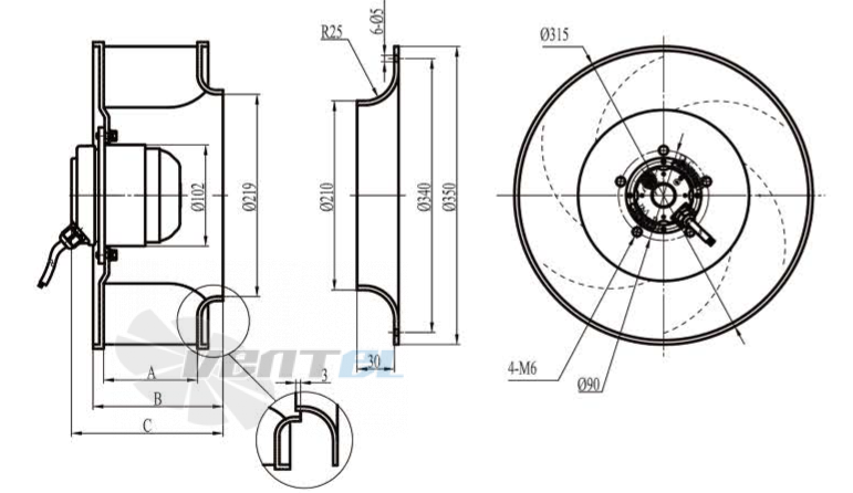 Boyoung BOYOUNG DYF4D-315-HW1A 0.155 КВТ - описание, технические характеристики, графики