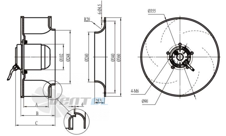 Boyoung BOYOUNG DYF6E-355B-HW4A 0.102 КВТ - описание, технические характеристики, графики