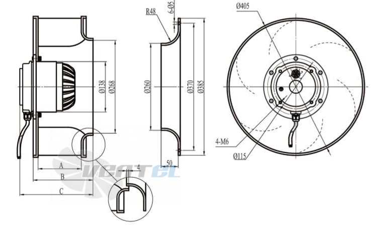 Boyoung BOYOUNG DYF4E-400B-HW2A 0.525 КВТ - описание, технические характеристики, графики