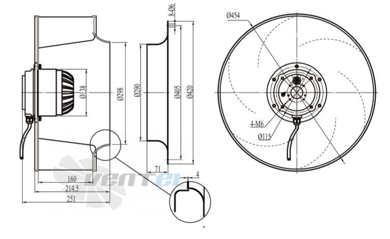 Boyoung BOYOUNG DYF6D-450-HW3A 0.26 КВТ - описание, технические характеристики, графики