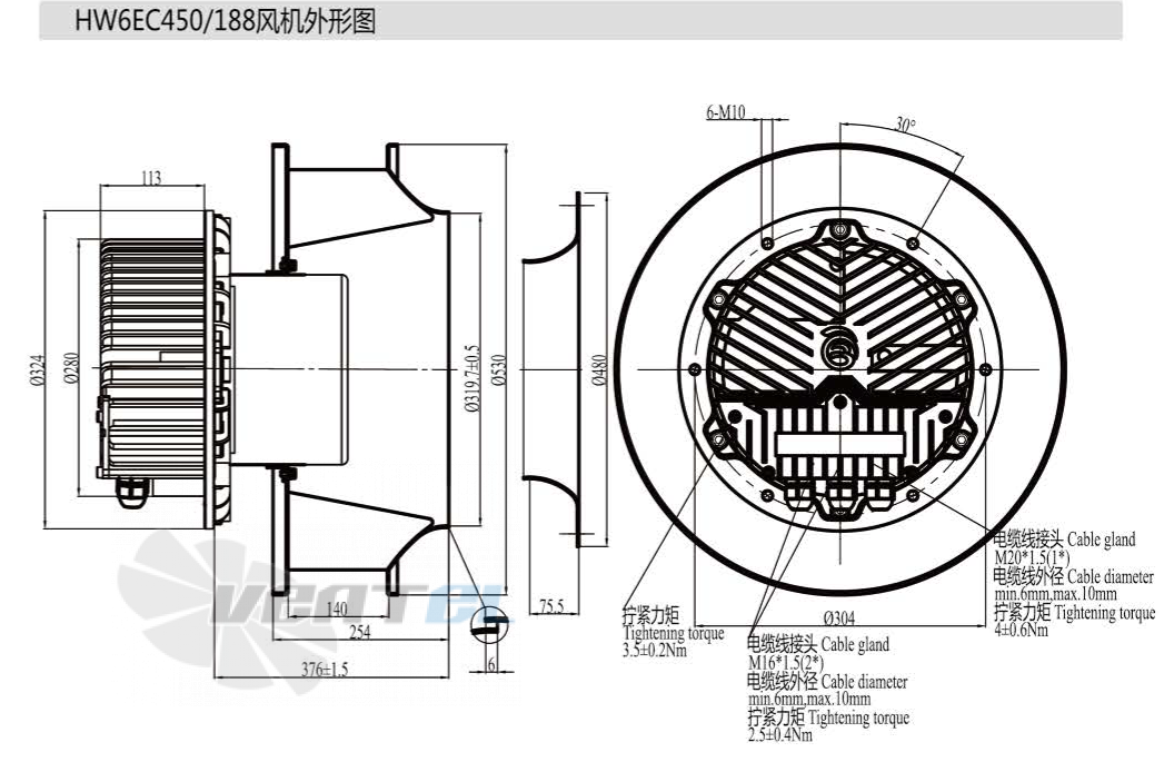 Boyoung BOYOUNG HW6EC-450-188-VII 3.2 КВТ - описание, технические характеристики, графики