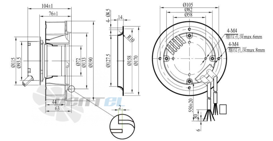 Boyoung BOYOUNG HW2EC-190-072-I-1P63 0.07 КВТ - описание, технические характеристики, графики