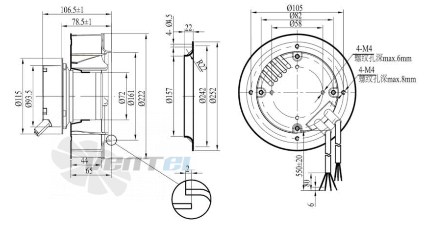 Boyoung BOYOUNG HW2EC-220-072-I-1P065 0.065 КВТ - описание, технические характеристики, графики