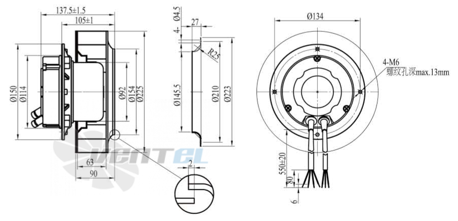 Boyoung BOYOUNG HW2EC-225-092-I-1P090 0.14 КВТ - описание, технические характеристики, графики