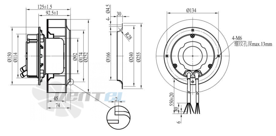 Boyoung BOYOUNG HW2EC-250-092-I-1P090 0.164 КВТ - описание, технические характеристики, графики