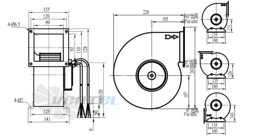 Boyoung BOYOUNG QD2EC-160-092-I-1P 0.18 КВТ - описание, технические характеристики, графики