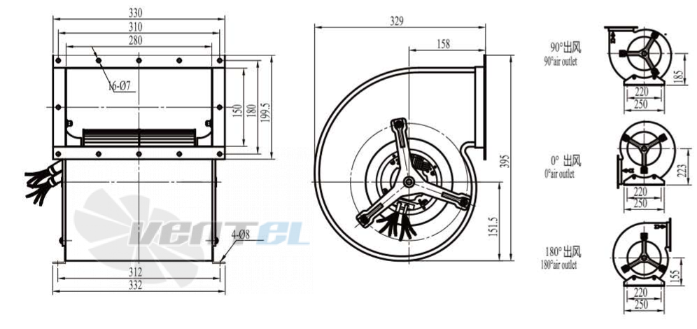 Boyoung BOYOUNG QS2EC-225A-102-III-1P 0.45 КВТ - описание, технические характеристики, графики