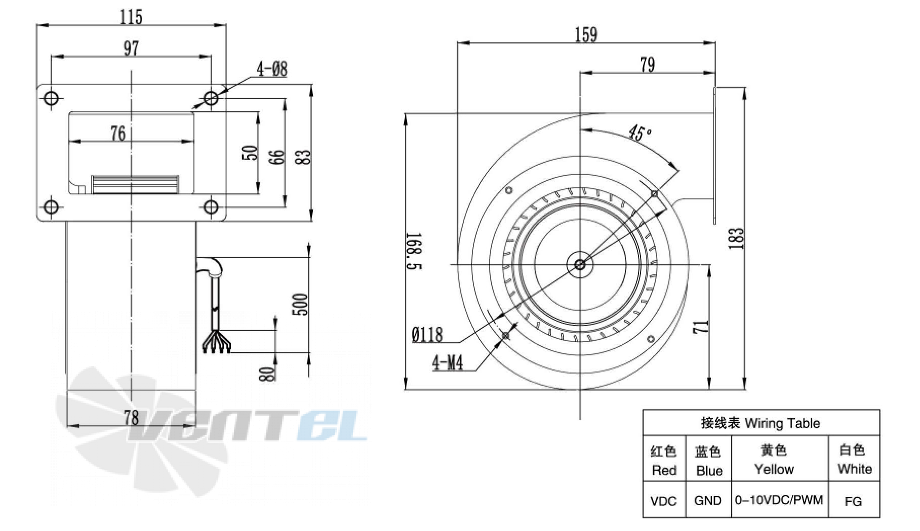 Weiguang WEIGUANG DC072-14C3G01-FG108-52S1-01 0.052 КВТ - описание, технические характеристики, графики