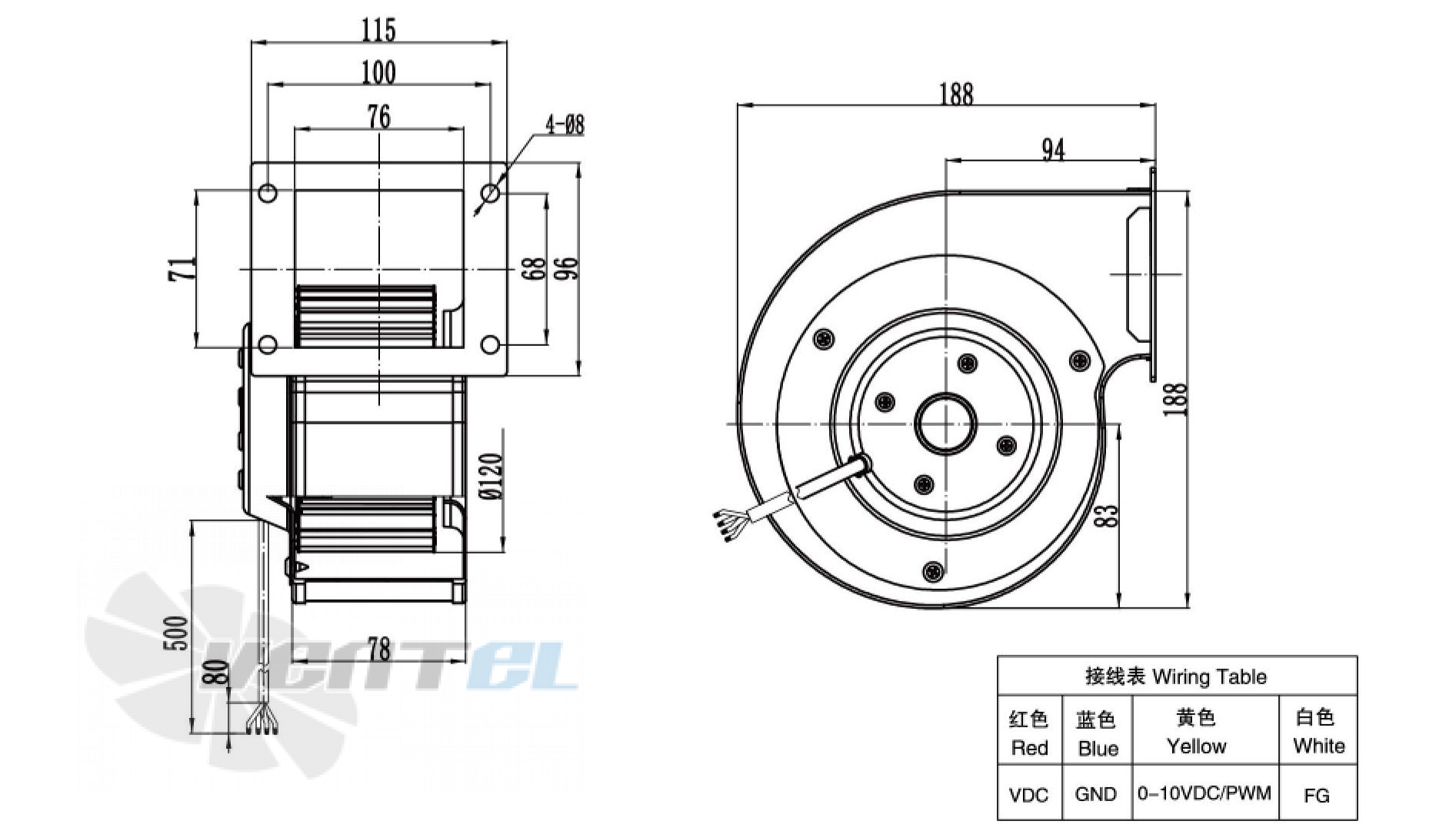 Weiguang WEIGUANG DC072-14C3G01-FG120-62S1-01 0.035 КВТ - описание, технические характеристики, графики