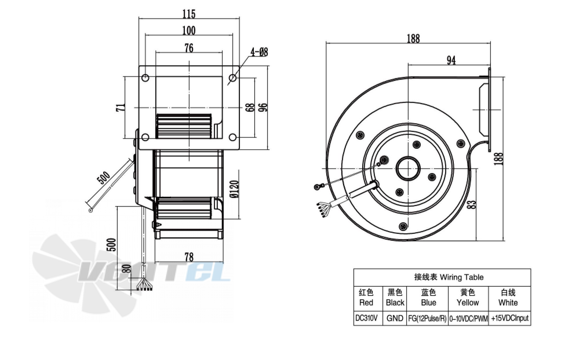 Weiguang WEIGUANG DC072-25H3G02-FG120-62S1-01 0.038 КВТ - описание, технические характеристики, графики