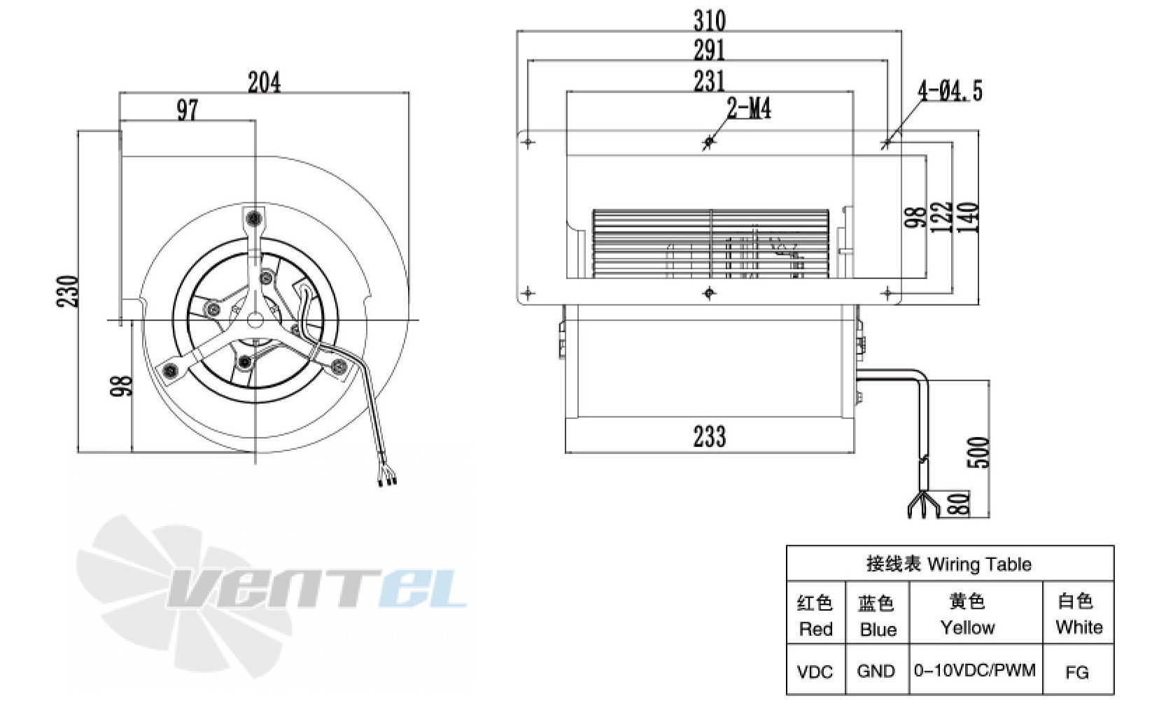 Weiguang WEIGUANG DC092-25B3G01-FD146-60S1-01 0.105 КВТ - описание, технические характеристики, графики