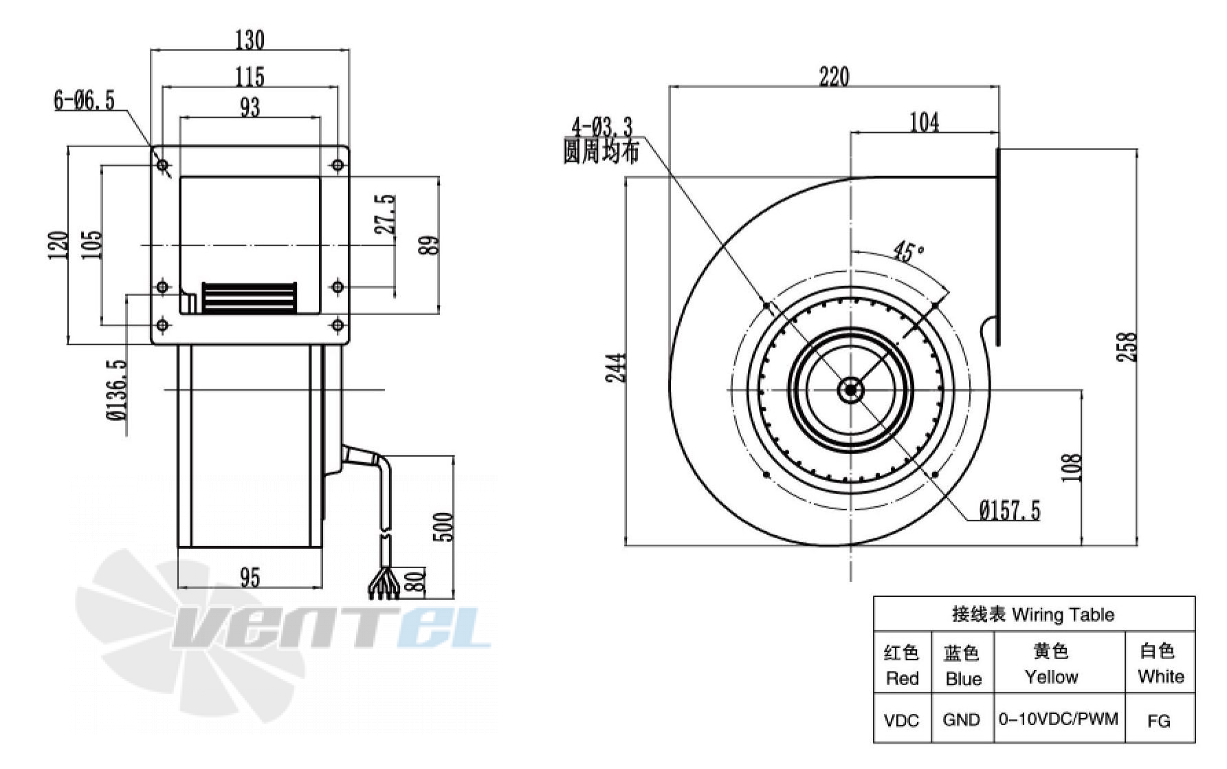 Weiguang WEIGUANG DC092-25B3G01-FG160-62S1-01 0.1 КВТ - описание, технические характеристики, графики