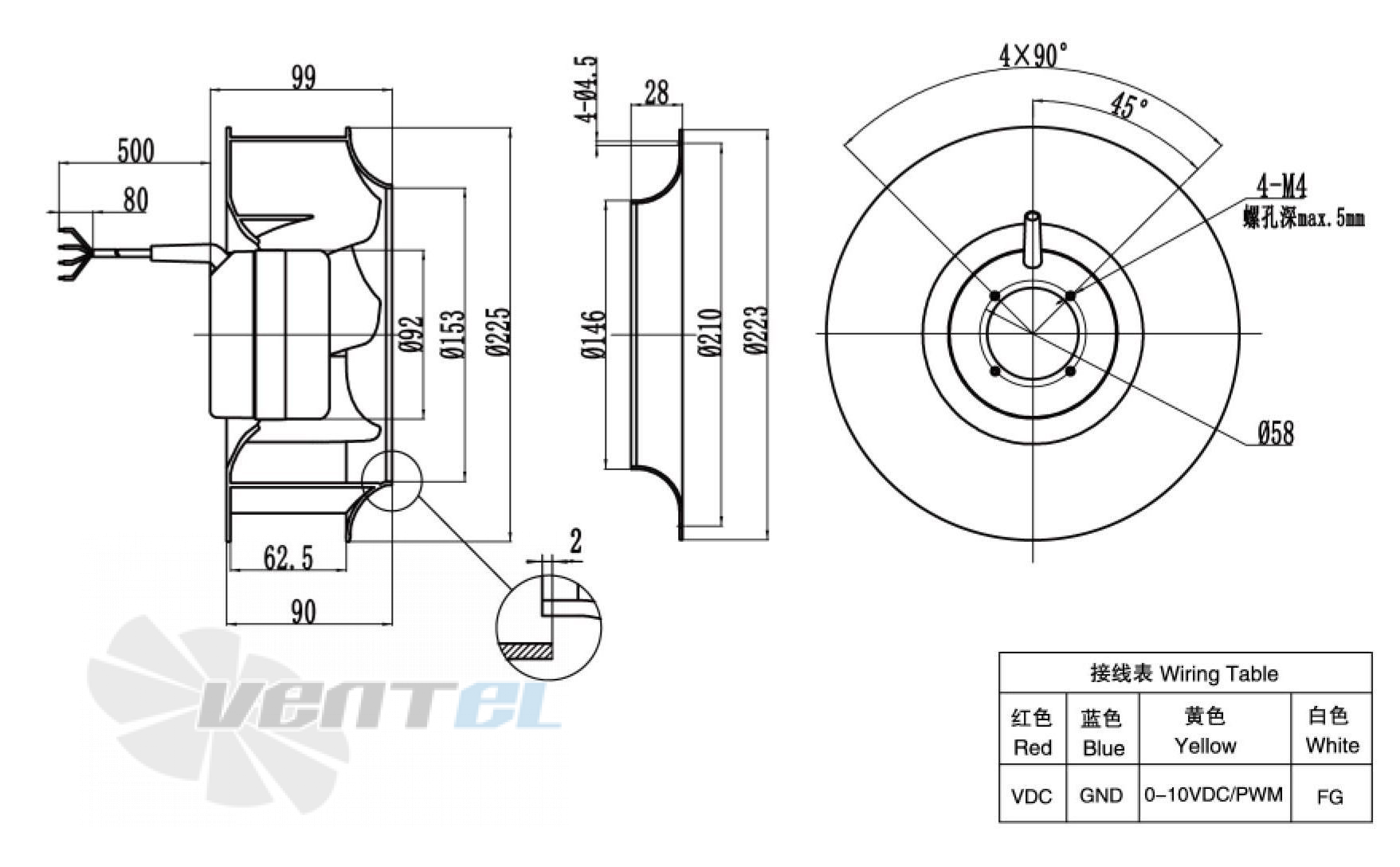 Weiguang WEIGUANG DC092-16B3G01-B225-62P1-01 0.1 КВТ - описание, технические характеристики, графики