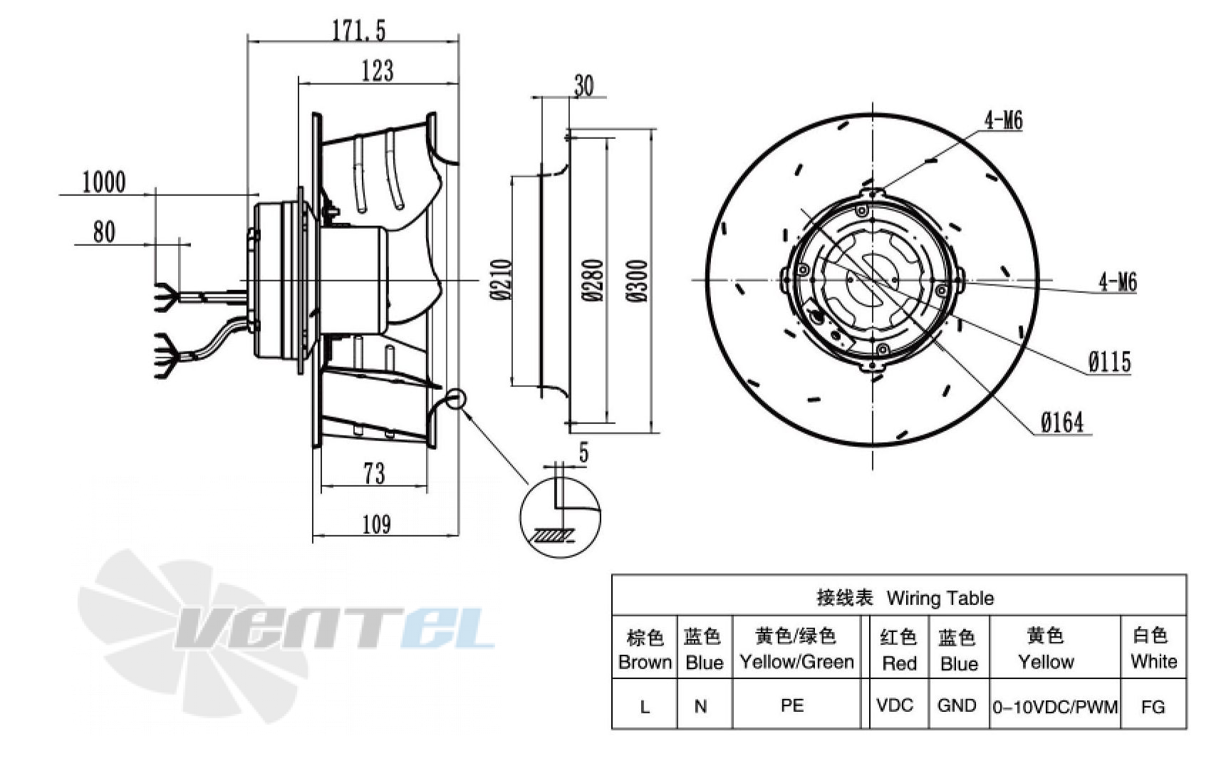 Weiguang WEIGUANG EC102-35E3G01-B310-70A1-01 0.6 КВТ - описание, технические характеристики, графики