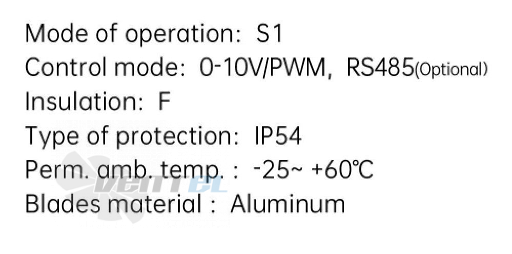 Weiguang WEIGUANG EC102-35E3G01-B310-100A1-01 0.5 КВТ - описание, технические характеристики, графики