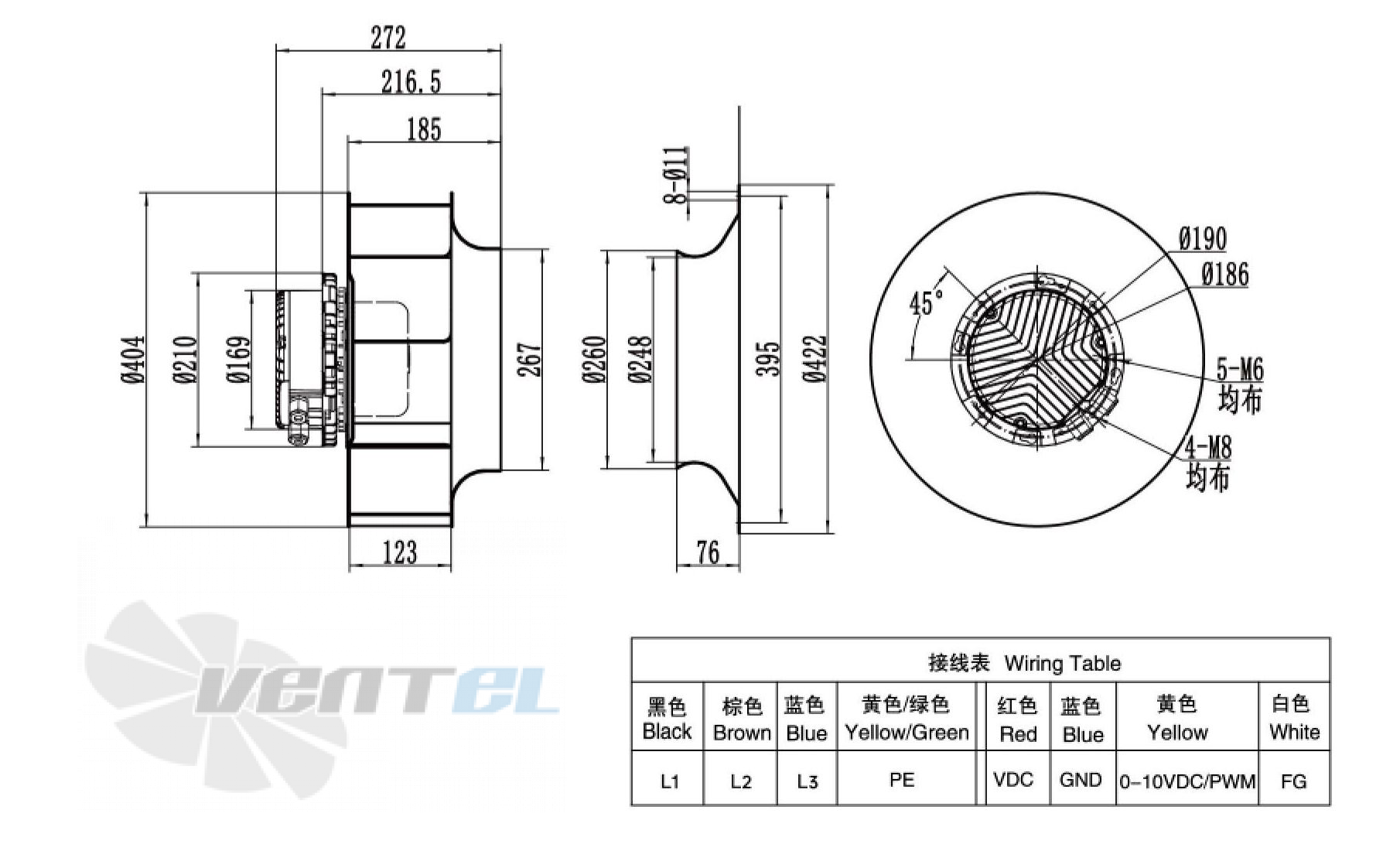 Weiguang WEIGUANG EC137-60D3G01-B400-123A1-01 1.7 КВТ - описание, технические характеристики, графики