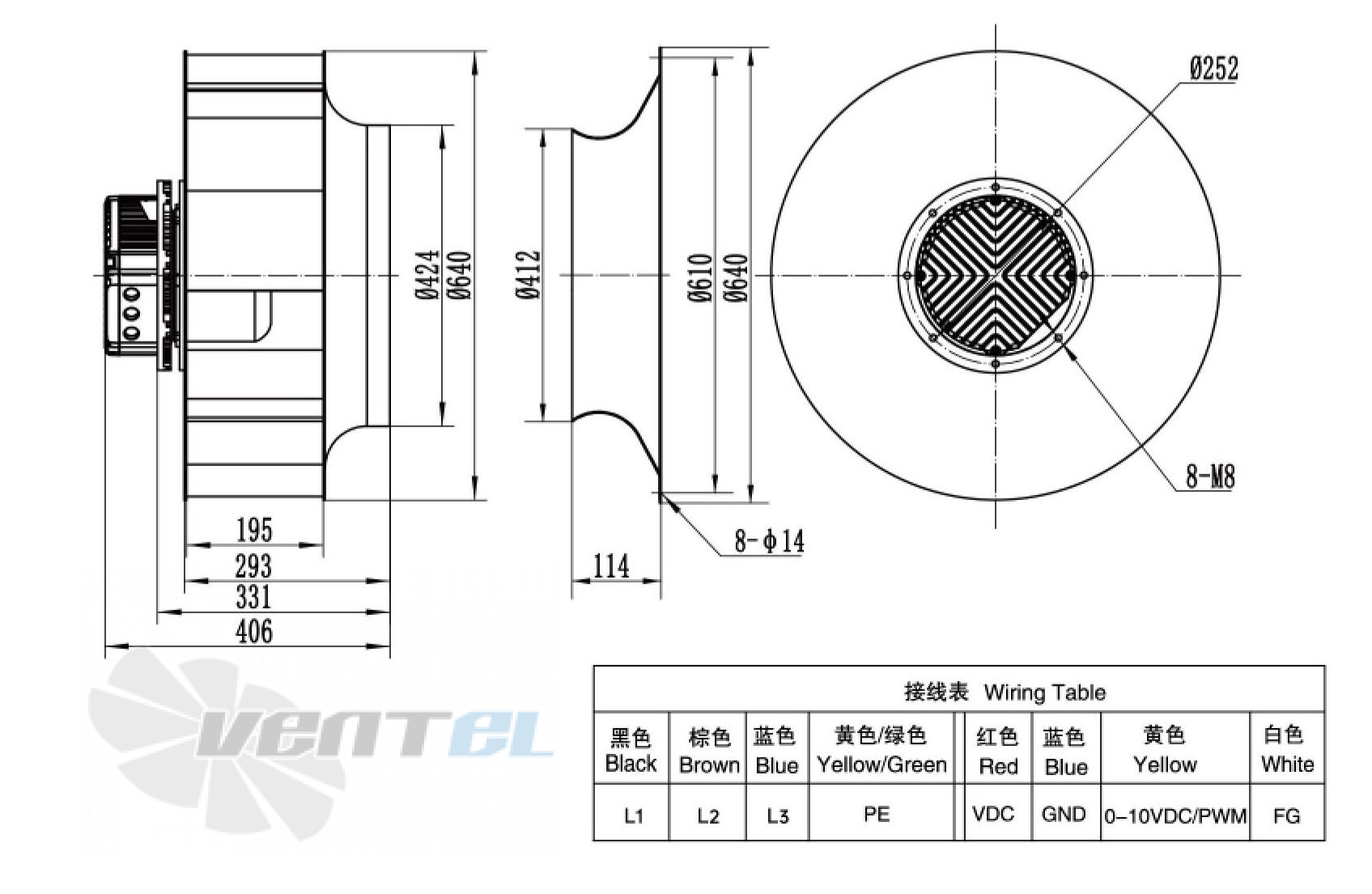 Weiguang WEIGUANG EC180-85D3G01-B630-195A1-02 5.5 КВТ - описание, технические характеристики, графики