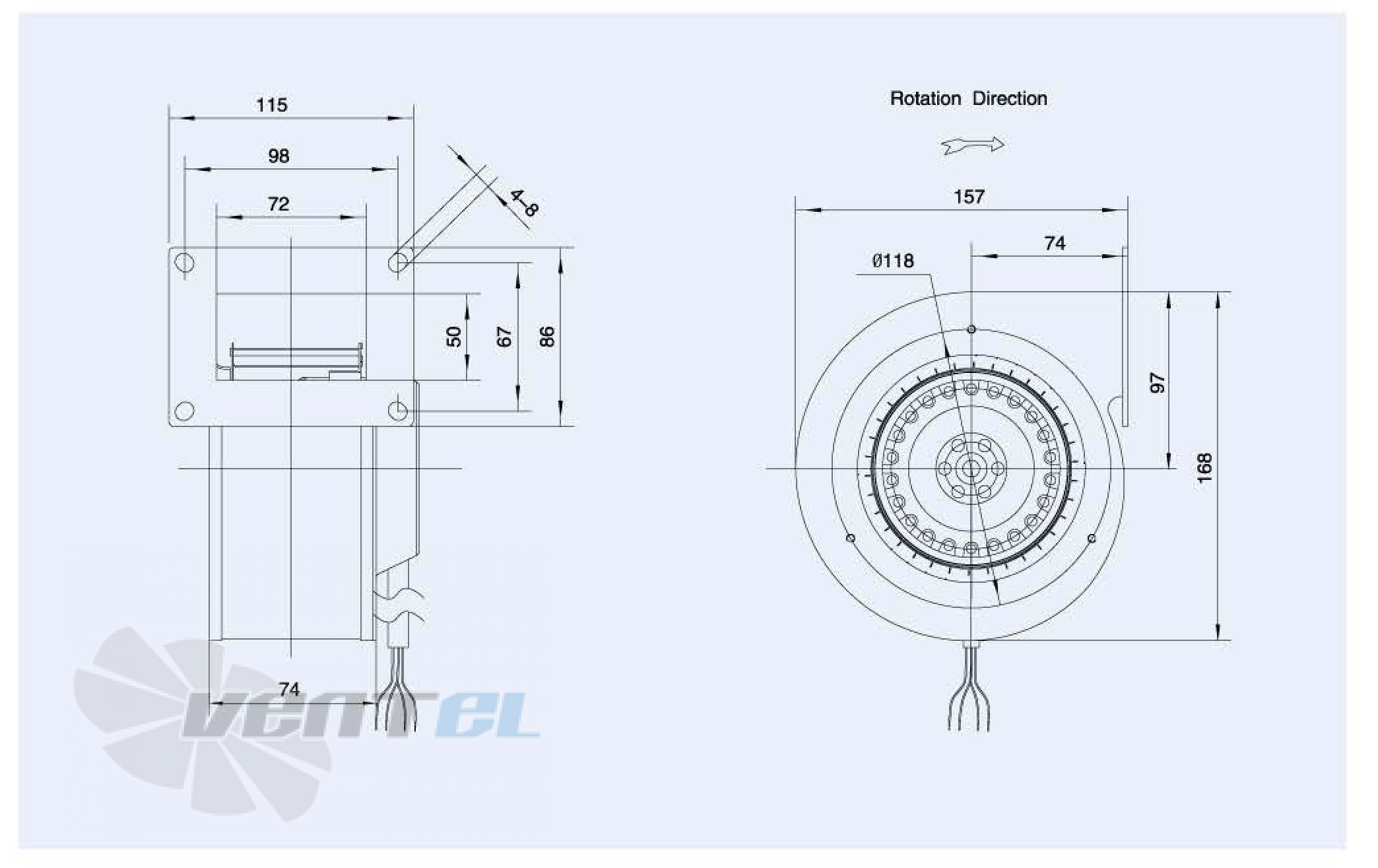 Weiguang WEIGUANG LXFFG2E108-50-M72-15 0.045 КВТ - описание, технические характеристики, графики