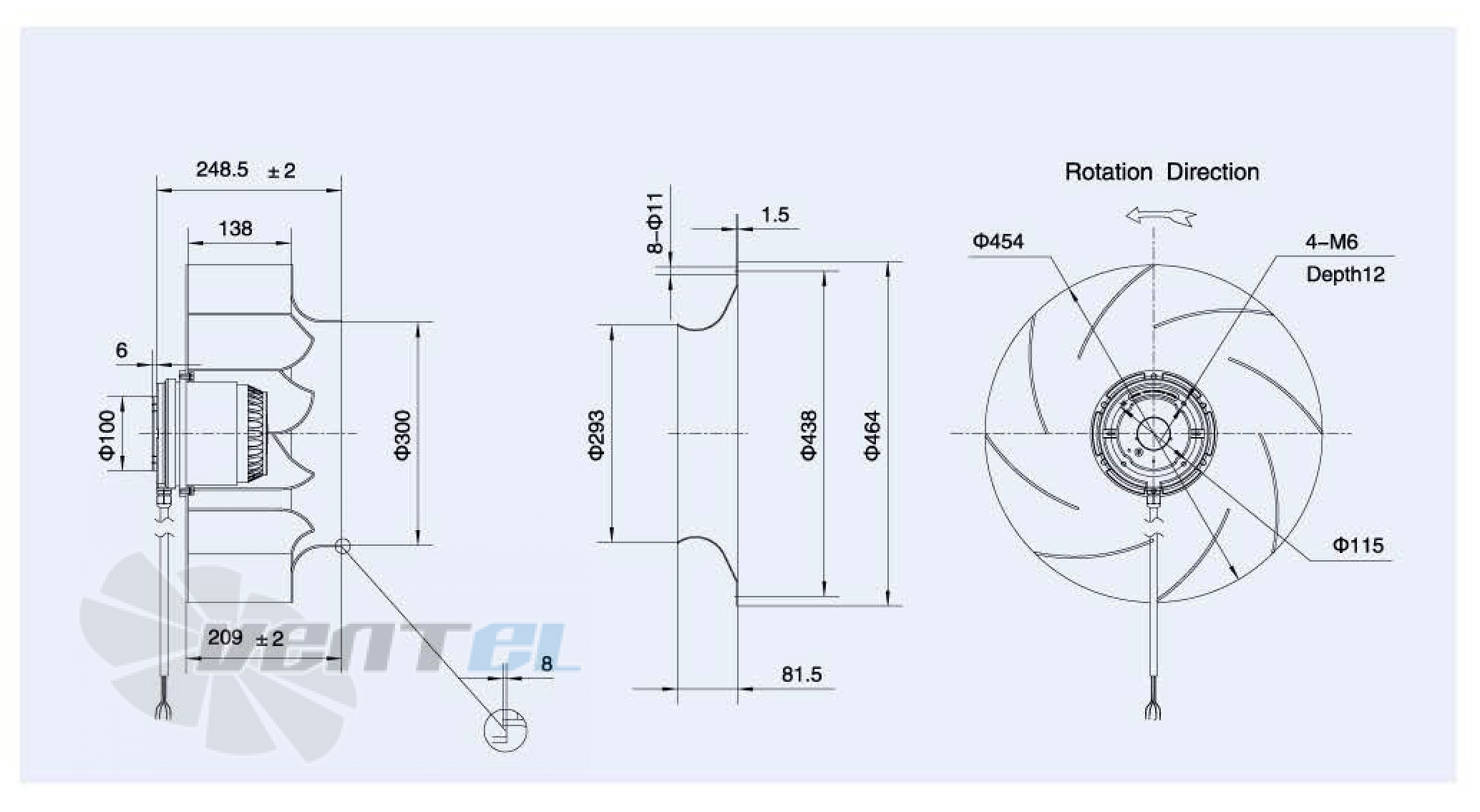 Weiguang WEIGUANG LXFB4D450-138-M137-70 0.65 КВТ - описание, технические характеристики, графики