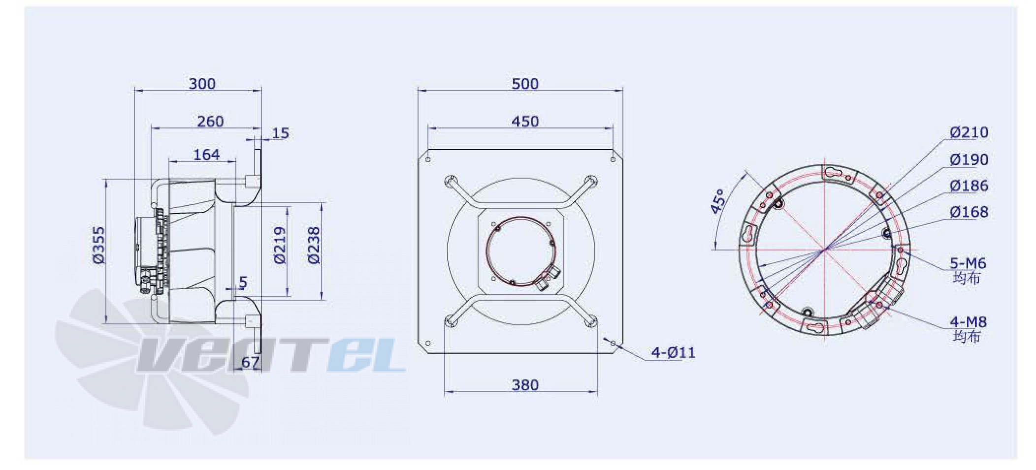 Weiguang WEIGUANG EC137-60D3G01-B355-110A1 1.7 КВТ - описание, технические характеристики, графики