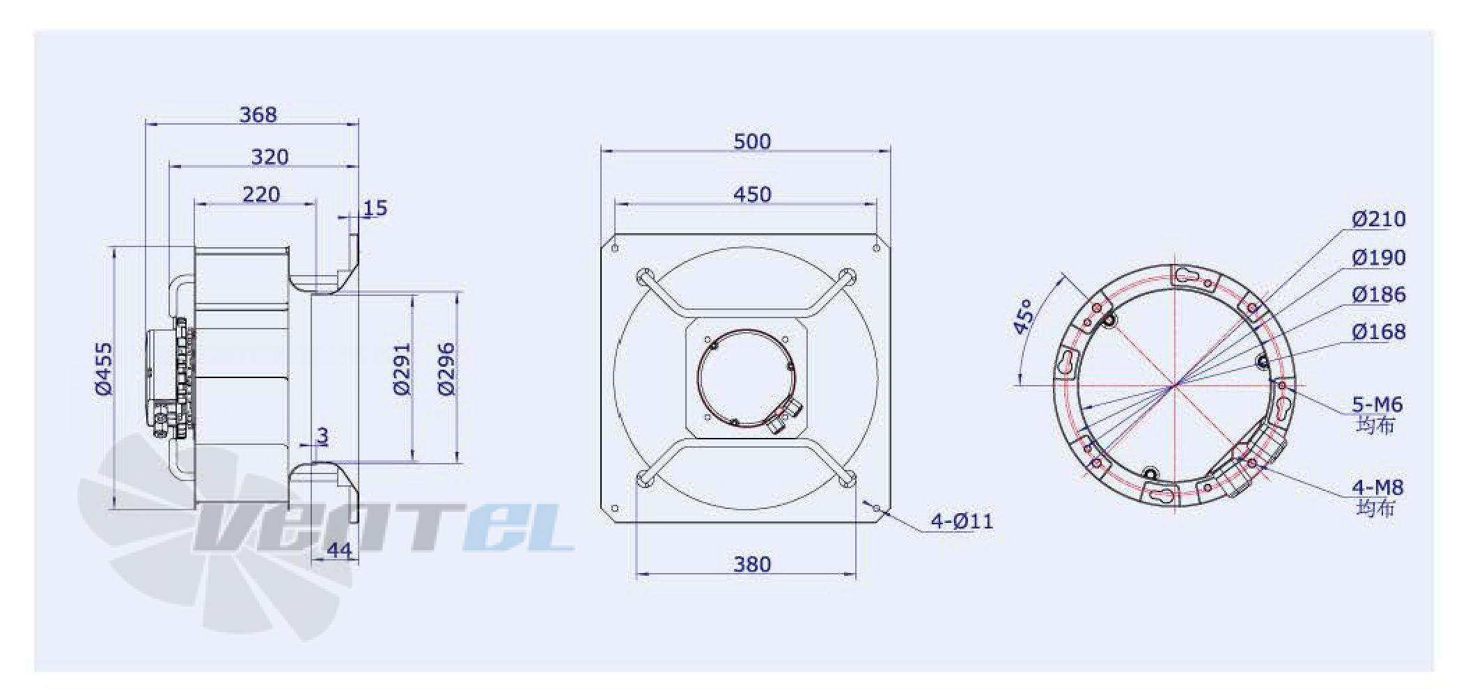 Weiguang WEIGUANG EC137-60D3G01-B450-123A1 1.01 КВТ - описание, технические характеристики, графики