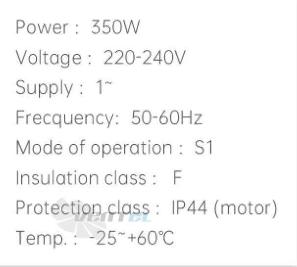 Weiguang WEIGUANG EC130-18E3G01-FD8-8S1 0.365 КВТ - описание, технические характеристики, графики