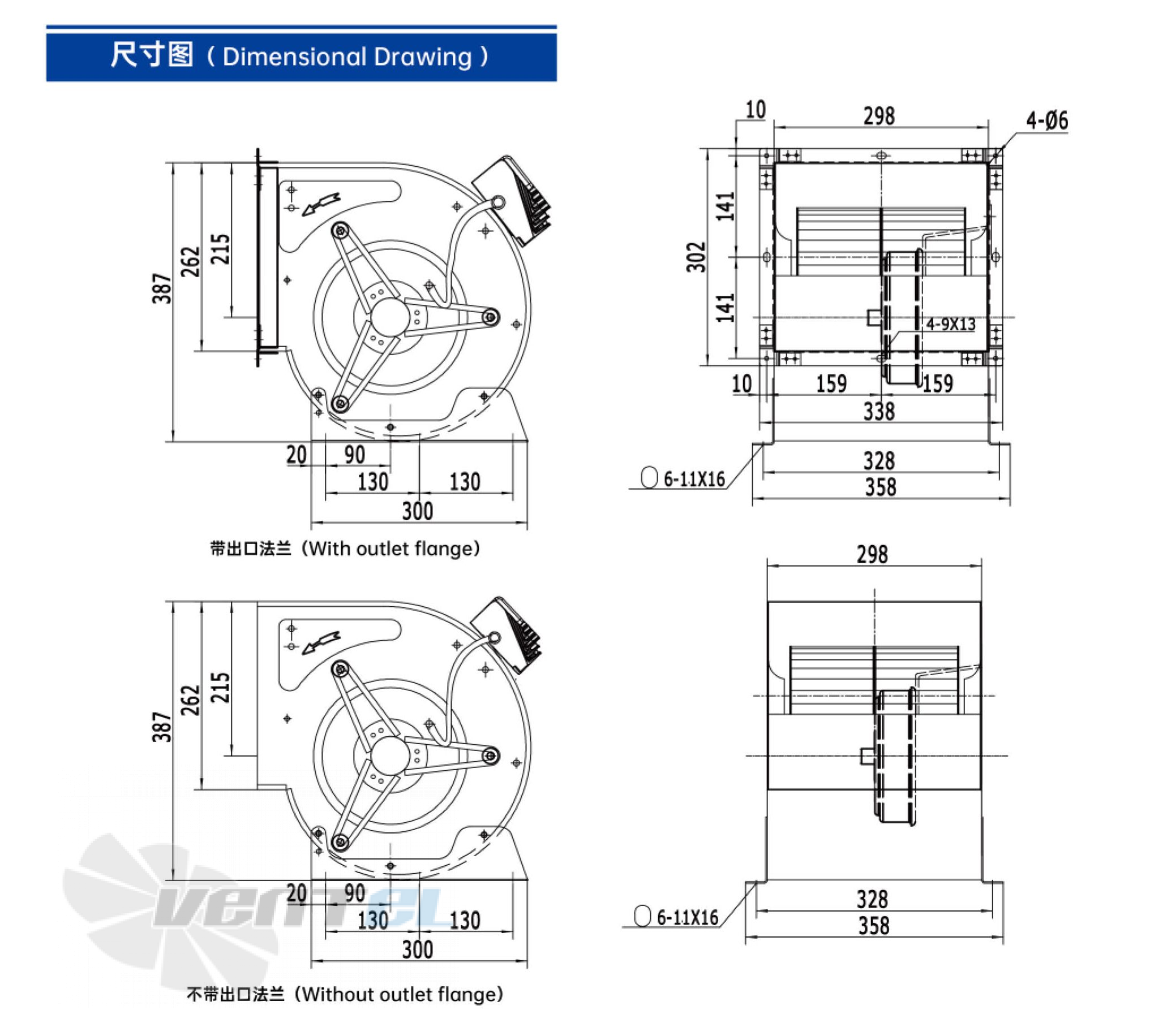 Weiguang WEIGUANG EC183-18E3G01-FD9-9S1 0.715 КВТ - описание, технические характеристики, графики
