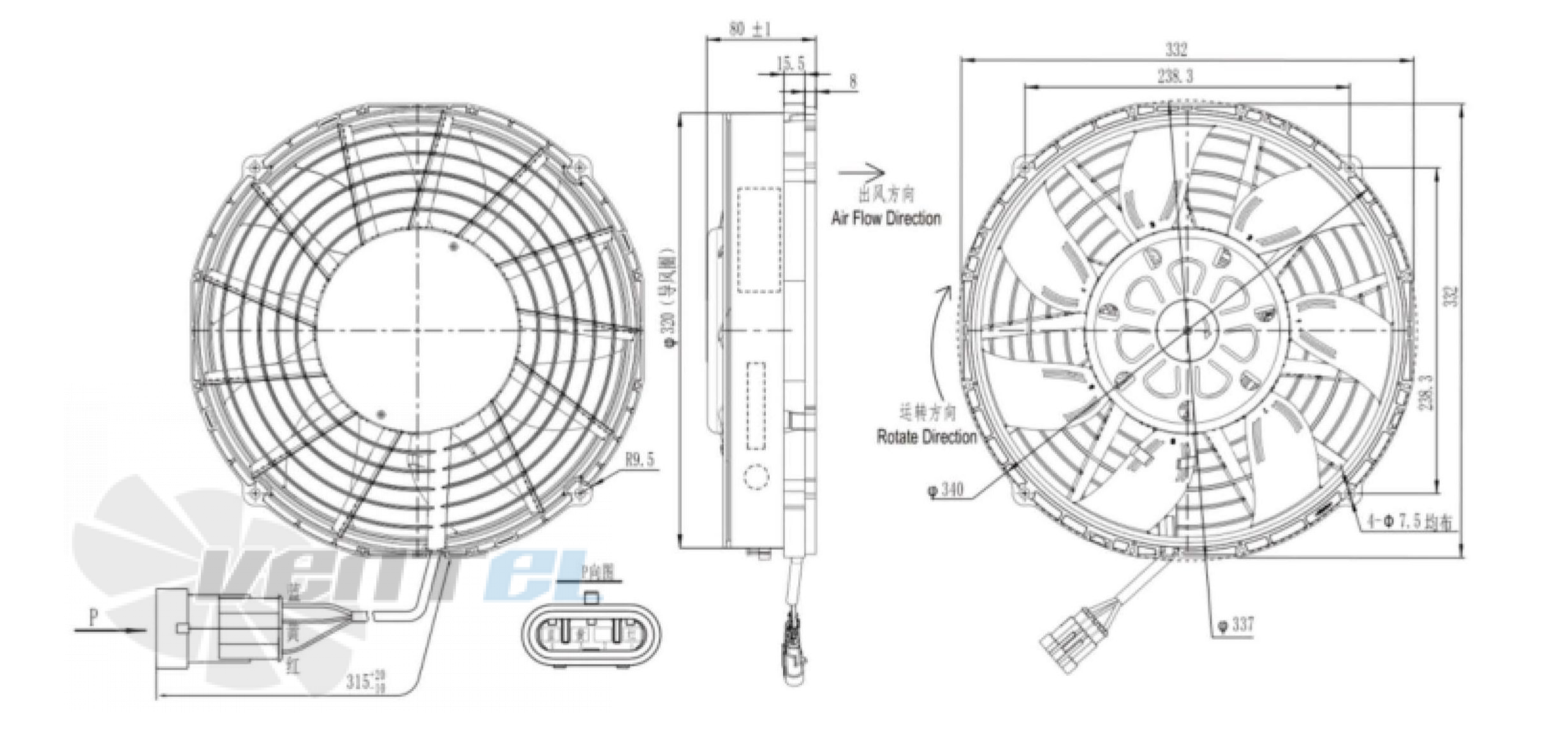 Fans-tech FANS-TECH AF300F4-060-000 - описание, технические характеристики, графики